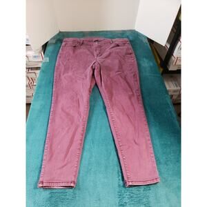 Lane Bryant Jeans Size 18 Womens Pink Stretch Pants Denim Ladies Mid Rise Skinny